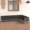 Day and Night - Day and Night 7-piece Garden Furniture Set with Gray Pine Wood Cushions