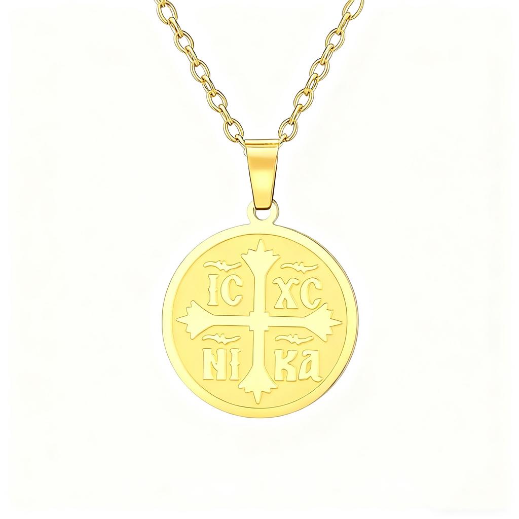 Orthodox Cross Necklace Women's Cross Medal Pendant Jewelry Gift