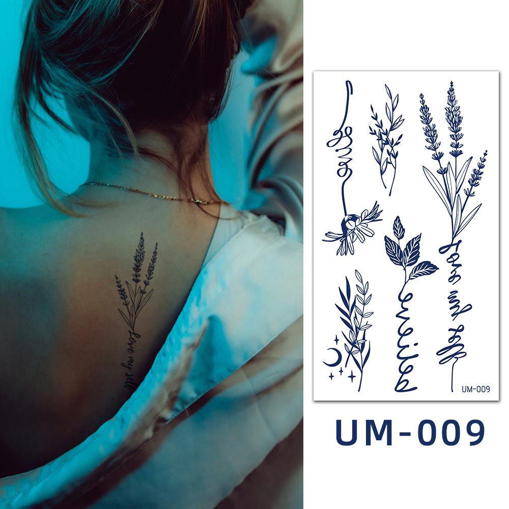 Ruikalong Waterproof Semi-permanent Realistic Herbal Fruit Juice Tattoo Stickers 160x90mm