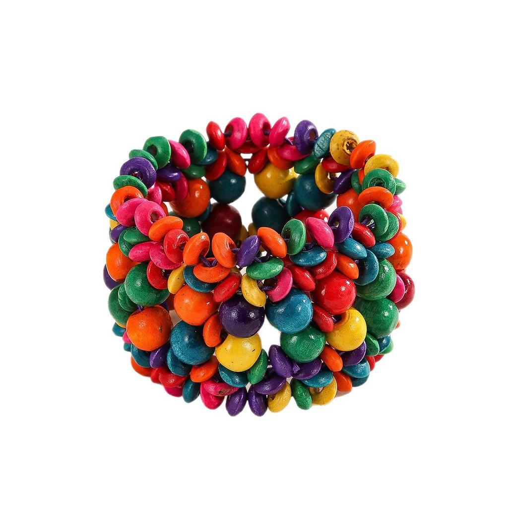 Bead Wooden Bohemian Elastic Bracelet With Round Design Accessories Travel