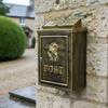 Large Weatherproof Outdoor Letterbox Aluminum Metal Post Box Decorative Mail