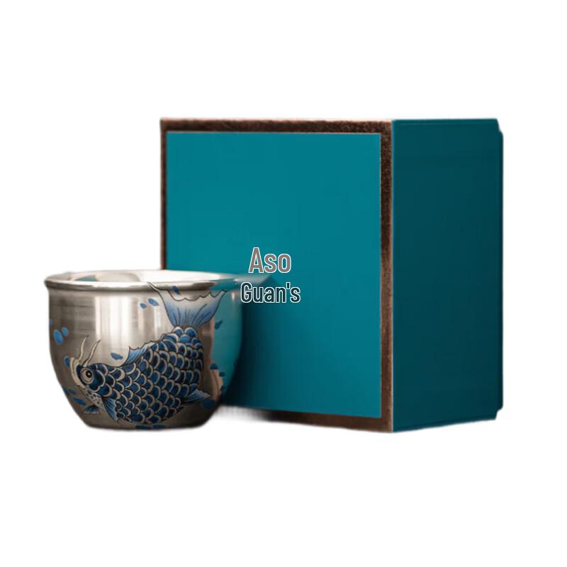 SUSHI CERAMICS Gilded Silver Arowana Master Teacup