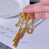Exaggerated Trendy Mesh Snake Chain Tassel Earrings: Versatile Fashion Jewelry for Women