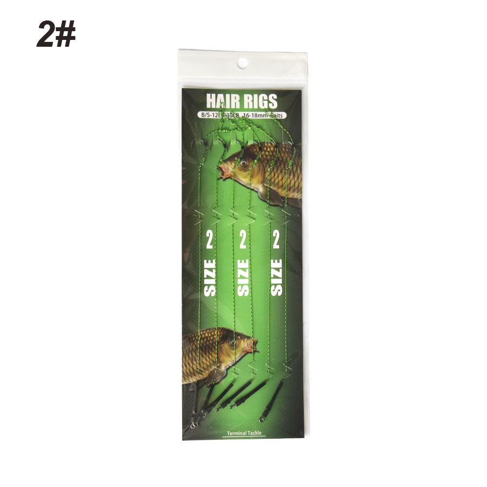 

Набор карповых крючков 6 шт. Готовые крючки и поводки Размер 2#/4#/6#/8# Профессиональный для карповой рыбалки Оснастка Поводковый материал