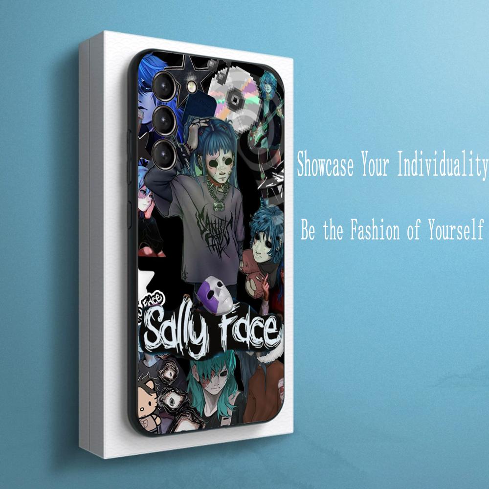 

American sally face retro fashion Phone Case For Samsung Galaxy S26 S25 S24 S23 S22 S21 Plus Ultra Note20 Soft Black Galaxy S25