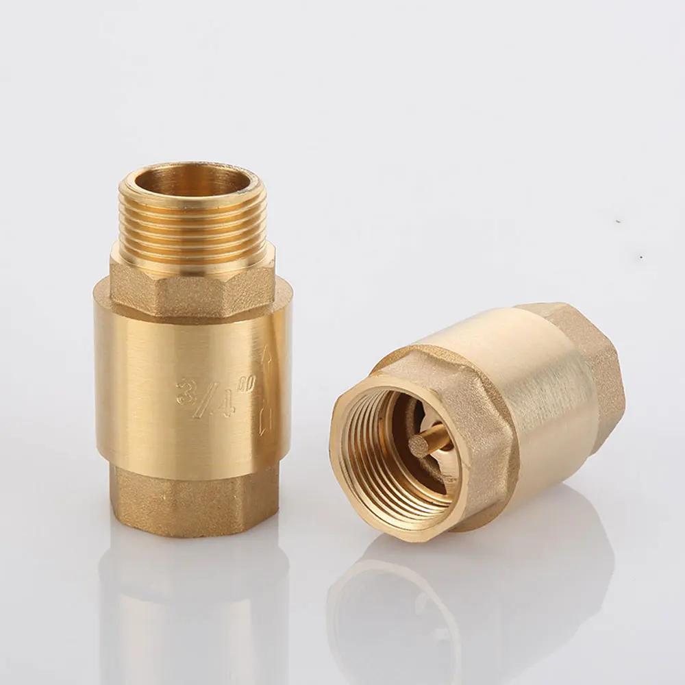 1/2" 3/4" 1 " 1-1/4" 1-1/2" 2" BSPP Female Male Thread Brass In-Line Spring Check Valve One Way Water Pump Valve