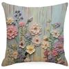 New Retro Floral Pillowcase Creative Oil Painting Engraving Style Print Home Sofa Cushion Pillowcase