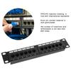 UTP 12-ports kabelställ CAT6 RJ45 Ethernet-nätverk Datapatchpanel Utan fäste
