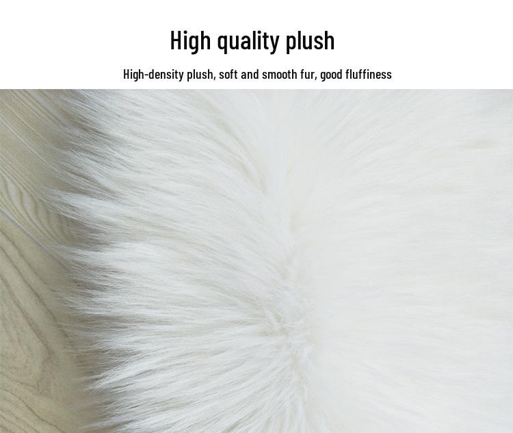 European Imitation Wool Plush Carpet - Gray and White