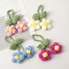 Colorful Crochet Flowers Handmade Knitted Lily Of The Valley Keychain Hand-woven Convallaria Majalis Flower Bag Pendent Key Ring