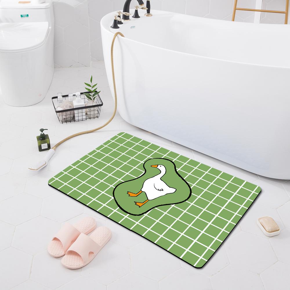 Bathroom Absorbent Non-Slip Mat, Technical Velvet, Bathroom Foot Mat, Door Kitchen Floor Mat