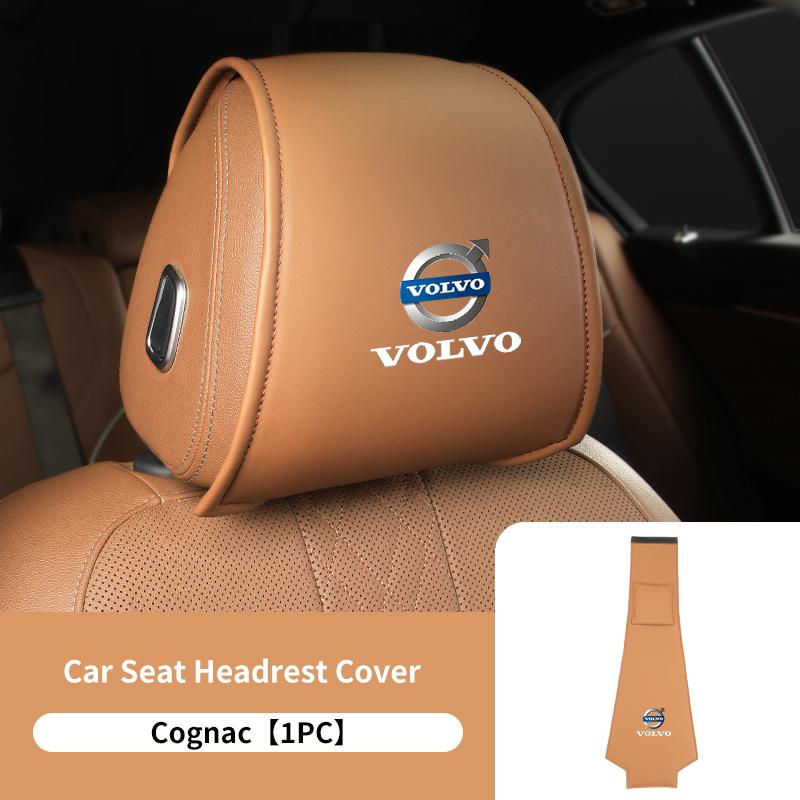 Copertura per Poggiatesta Sedile Auto in Pelle Anti-sporco Protezione Cuscino per Collo Per Volvo C70 S60 S80 S90 V40 V50 V60 V90 XC40 XC60 XC70 XC90