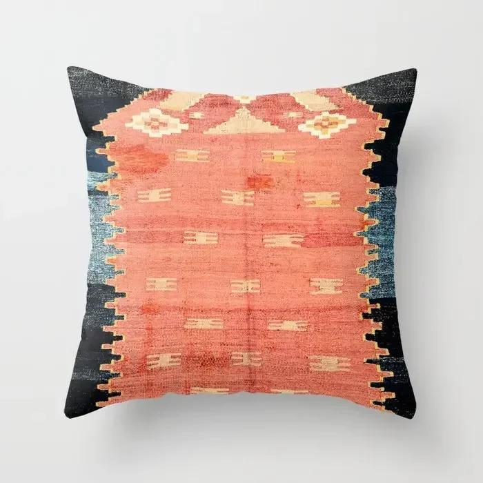 Persian Turkish Carpet Pattern Pillowcase Persian Cushion Case Home Decorative Lumbar Pillow Cover Sofa Car Cushion Cover Decor