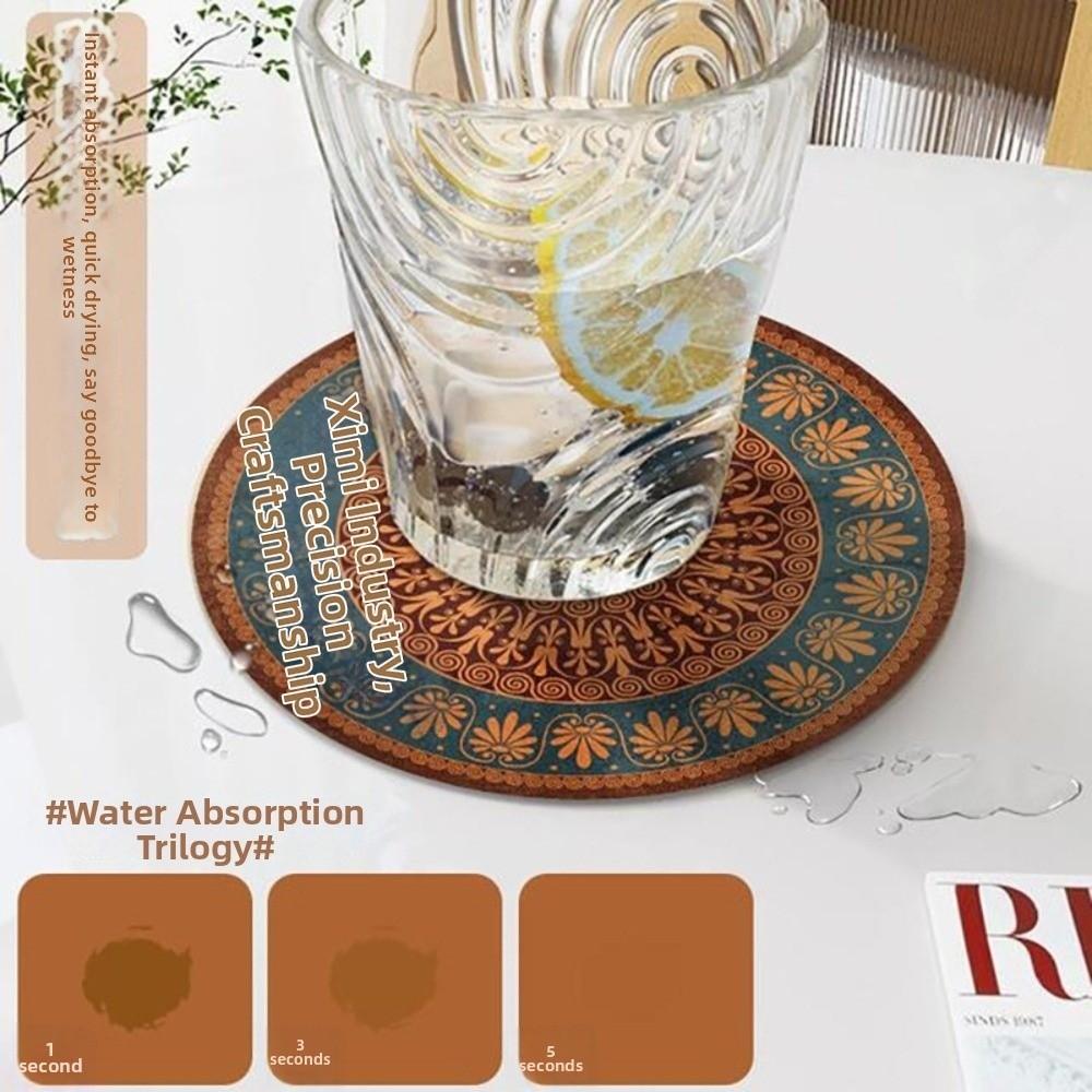 4 Pezzi Sottopentola Rotondi Stile Boho Sottobicchieri Isolanti Termici Sottobicchieri Tappetini per Tazze da Caffè Tavolo da Pranzo