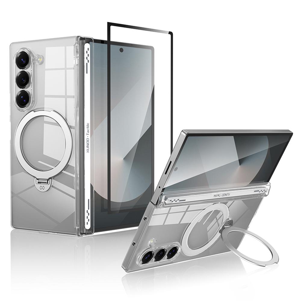 

XUNDD Чехол для Samsung Galaxy Z Fold6 5G, совместимый с MagSafe, с подставкой, ПК-крышка с закаленным стеклом A