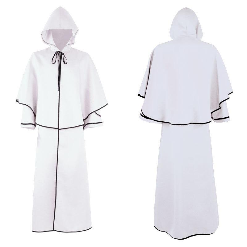 Halloween Costume Medieval 5-color Hooded Cape Retro Robe, Wizard Death Cape Costume