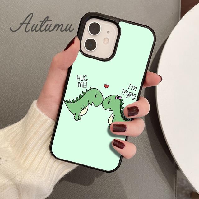Carcasa de telefon Dino Best Friends pentru iPhone 11 12 13 14 Pro Max mini X XR XS SE 2020 6S 7 8 Plus Carcasa Samsung Galaxy S21 S22