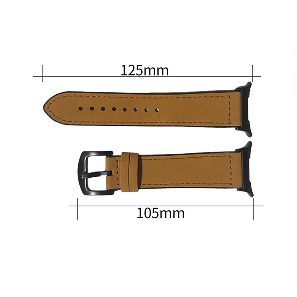 Leather Business Band for Samsung Galaxy Watch 8 Classic 46mm 44mm 40mm No Gaps Men Bracelet for Galaxy Watch 7 Ultra 47mm Luxury Curved End Strap