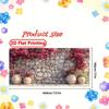 2D Blooming Bougainvillea Stone Wall Backdrop, 2D Flat Printing Background Cloth for Outdoor Events & Parties