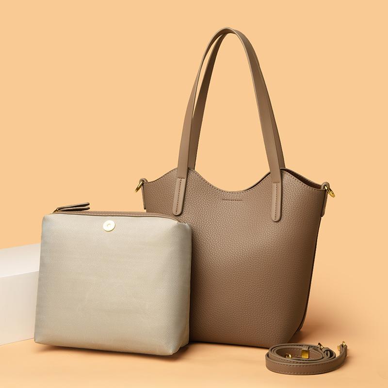 Neue Herbst- und Winter-Umhängetasche für Damen, modisch, einfarbig, vertikale Tragetasche, lässig, große Kapazität, dreilagig, Pendeln