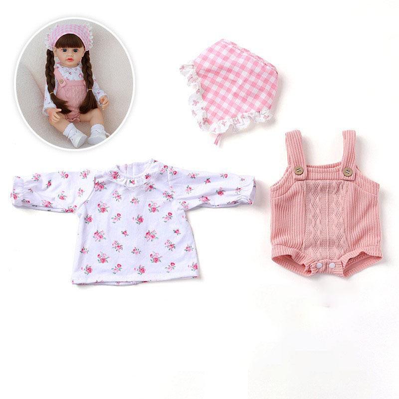 55cm Realistic Reborn Doll Clothes for 22-Inch Girl Doll - Fashion Dress Up Outfit 55 cm Doll Clothes