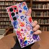 Vibrant Red Blue Botanical Art Soft TPU Case Slim Shockproof Protective Cover For Samsung Galaxy S Ultra FE Plus A Series 5G