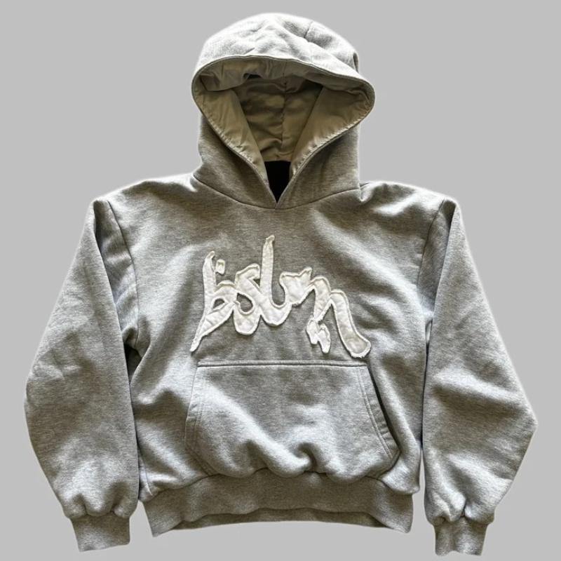 Evropský a americký podzimní a zimní personalizovaný streetový styl high street hip-hopová mikina s výšivkou písmen unisex