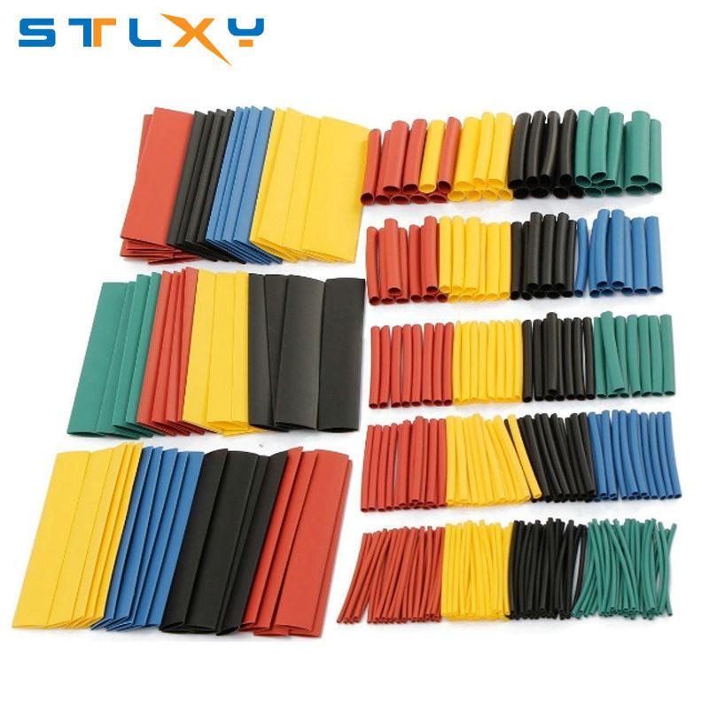 164PCS Set Heat Shrink Tubing Kit Flame Retardant Insulation Sleeving Electrical Tape for Wire Cable Repair