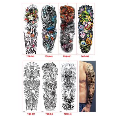 Tatuaje temporal en el brazo para hombre, resistente al agua, 3D, tatuaje falso, arte corporal