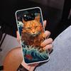 Anime Cat Sea Wave Aesthetic Phnoe Case for Xiaomi Poco X5 X6 X7 Pro X4 Gt F7 Ultra M8 M7 Redmi 15C 15 13C 13 12C 12 Unique Cove