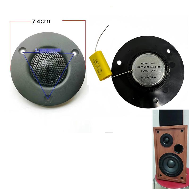 1Pcs 3 Inch 74Mm Hifi Tweeter Audio Treble Speaker 4 Ohm 10W Stereo Loudspeaker Titanium Film High Frequency For Home Theater