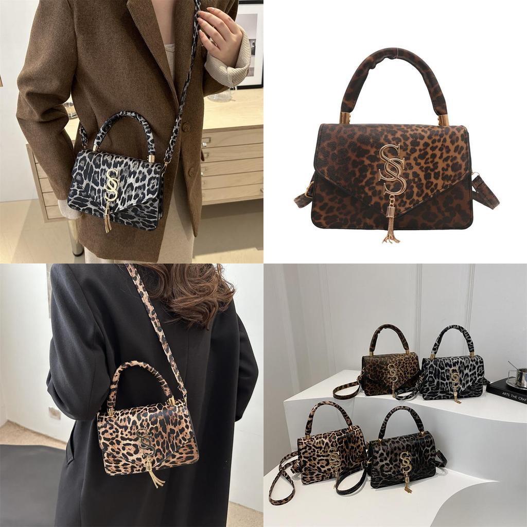 Fashionable Leopard Pattern Mini Square Handbag For Women Perfect For Daily Use