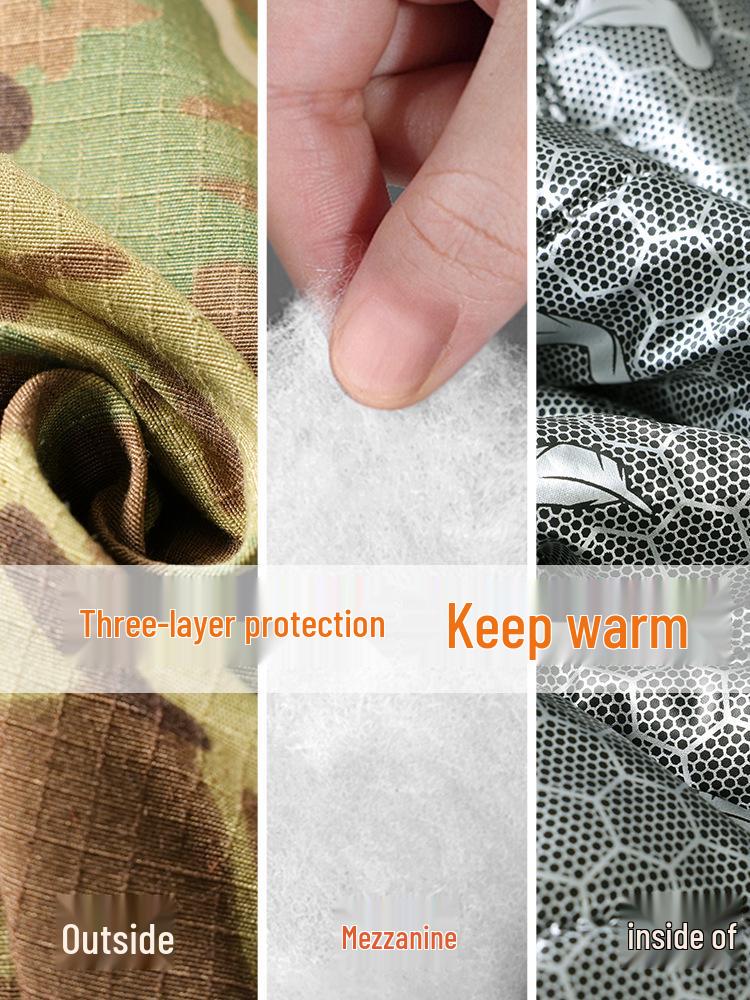 Waterproof Camouflage Graphene Military Overcoat: Insulated Winter Work Jacket with Plus Velvet for Cold Storage