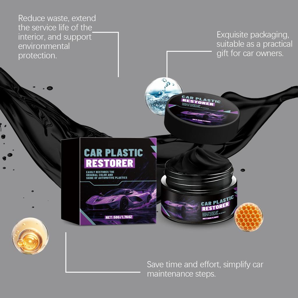 Car Plastic  Care Cream Interior Dashboard Cleaning Polish