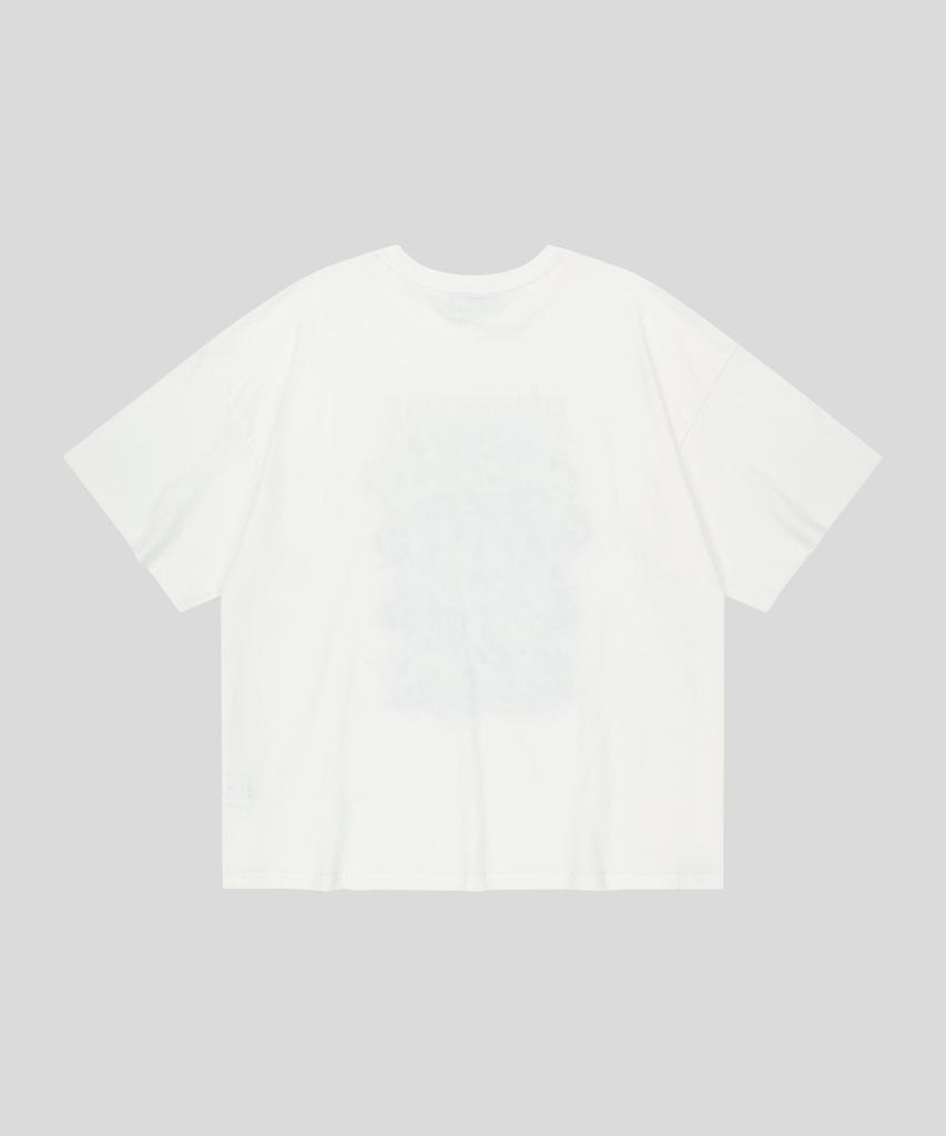 Myujigpeulikeu Lightning Riff Skull T-Shirt - White
