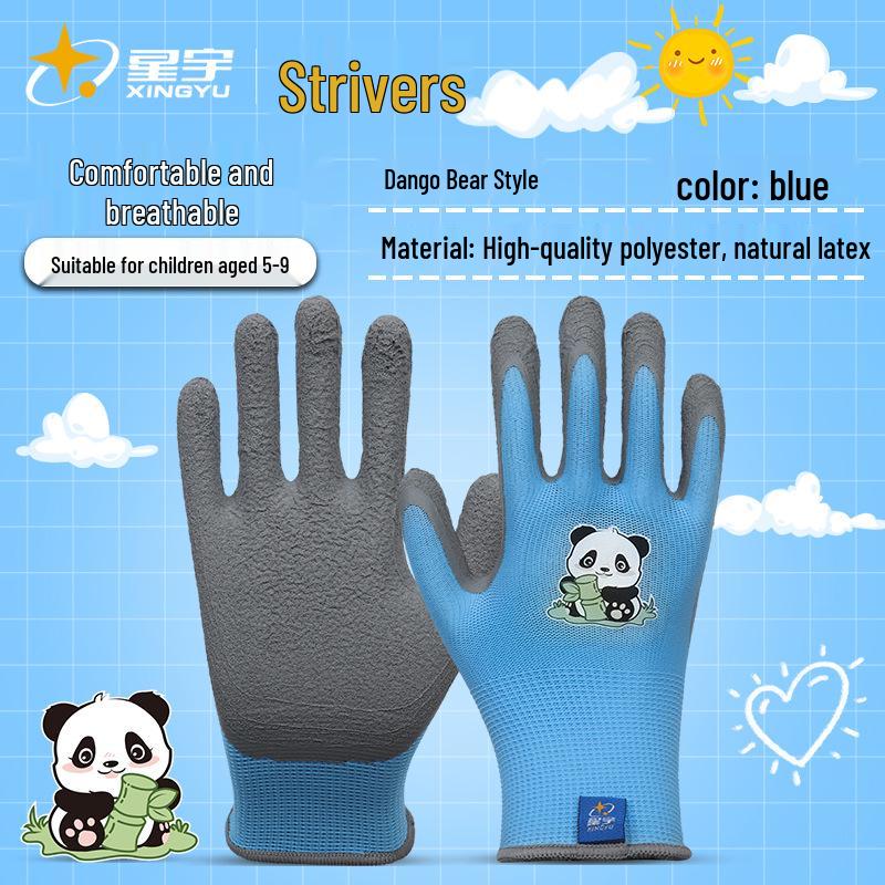 Kids' Non-Slip Protective Latex Gloves for Tide Pooling, Camping, Gardening, Pet Handling, and Anti-Puncture Protection