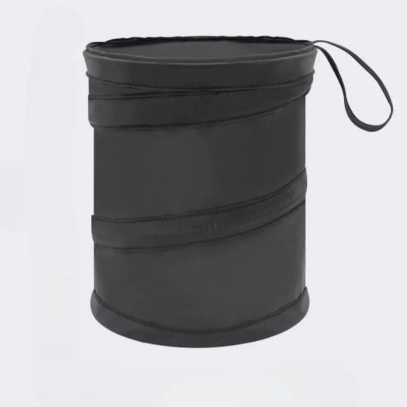 Car Trash Can Elastic Band Oxford Storage Bucket Multifunctional Portable Camping Multipurpose Foldable Vehicle Pop-Up Trash Box