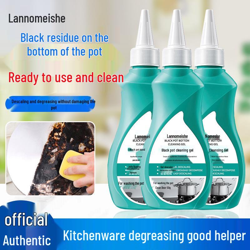 Powerful Black Stain Remover Gel for Pot Bottoms - Easily Cleans Ash, Stains, and Scale