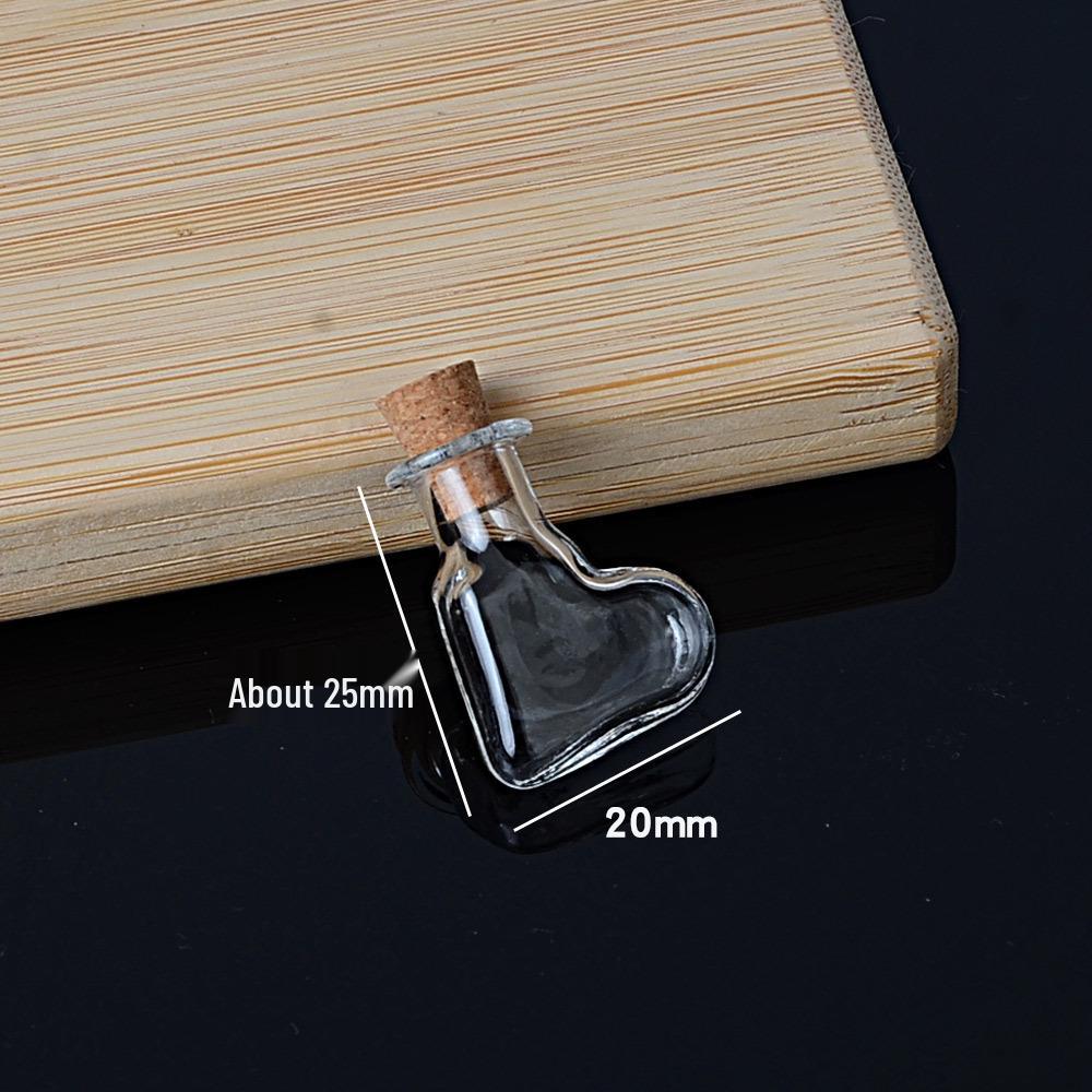 Mini Special-Shaped Glass Wishing Bottle Pendant with Cork for DIY