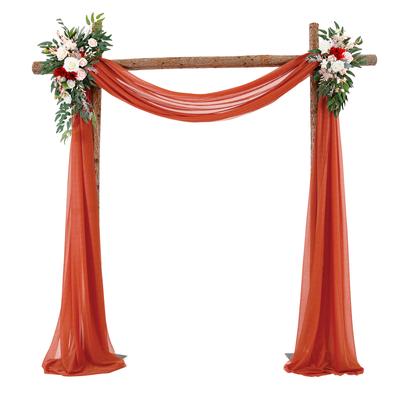 Outdoor Backdrop Curtain Densed Elastic Wedding Arch Drapes Photo Photography 2ftx18ft For Ceremony