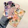 Luxury Flower Pattern Laser Phone Case For For Iphone 11 12 13 14 15 16 17 Pro Max Shockproof Bumper Cases Cover