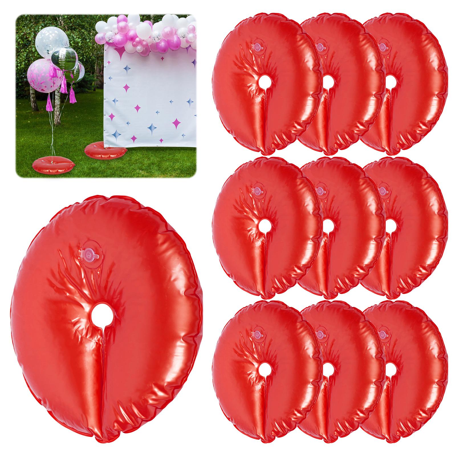 10Pcs Thickened Water Weight Bags for Arch Backdrop Stand Reinforced Edging and Enlarged Fill Port Water Fillable Base Balloon 10Pcs