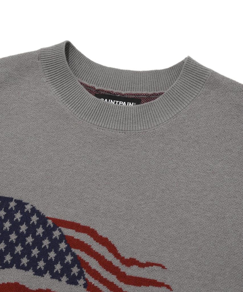 SAINTPAIN Sp Jacquard American Knit Sweater - Grey