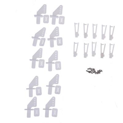 10 Sets Medium Lock On Nylon Control Horn And Clevis 21Mm Set Rudder