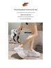 Women's White Spring/Summer 2025 Platform Sneakers - Thick-Soled, Height-Increasing, Petite-Friendly Casual Shoes