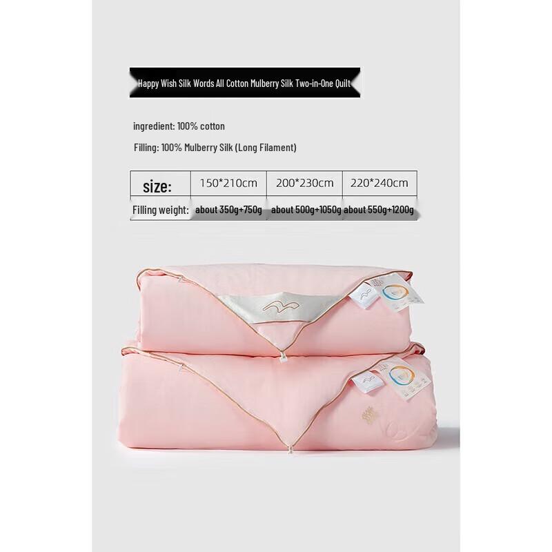 

Mercury Home Textiles 100% Mulberry Silk All-Season 2-in-1 Comforter