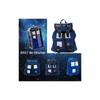 Doctor Who Tardis Canvas Backpack Stylish Shoulder Bag Large Capacity Slouch Purse
