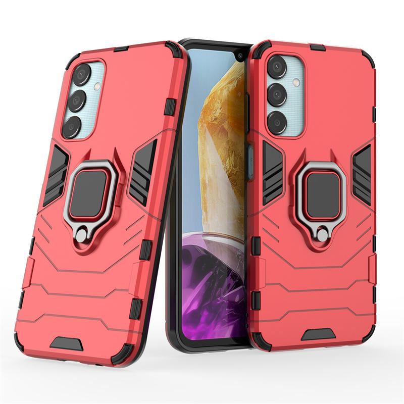 

Чехол-подставка для Samsung Galaxy M15 M35 M55 5G M14 M34 M54 M13 M23 M53 M32 M52 M62 Чехол с держателем кольца Business Full Protection Cover For Samsung M52 5G красный
