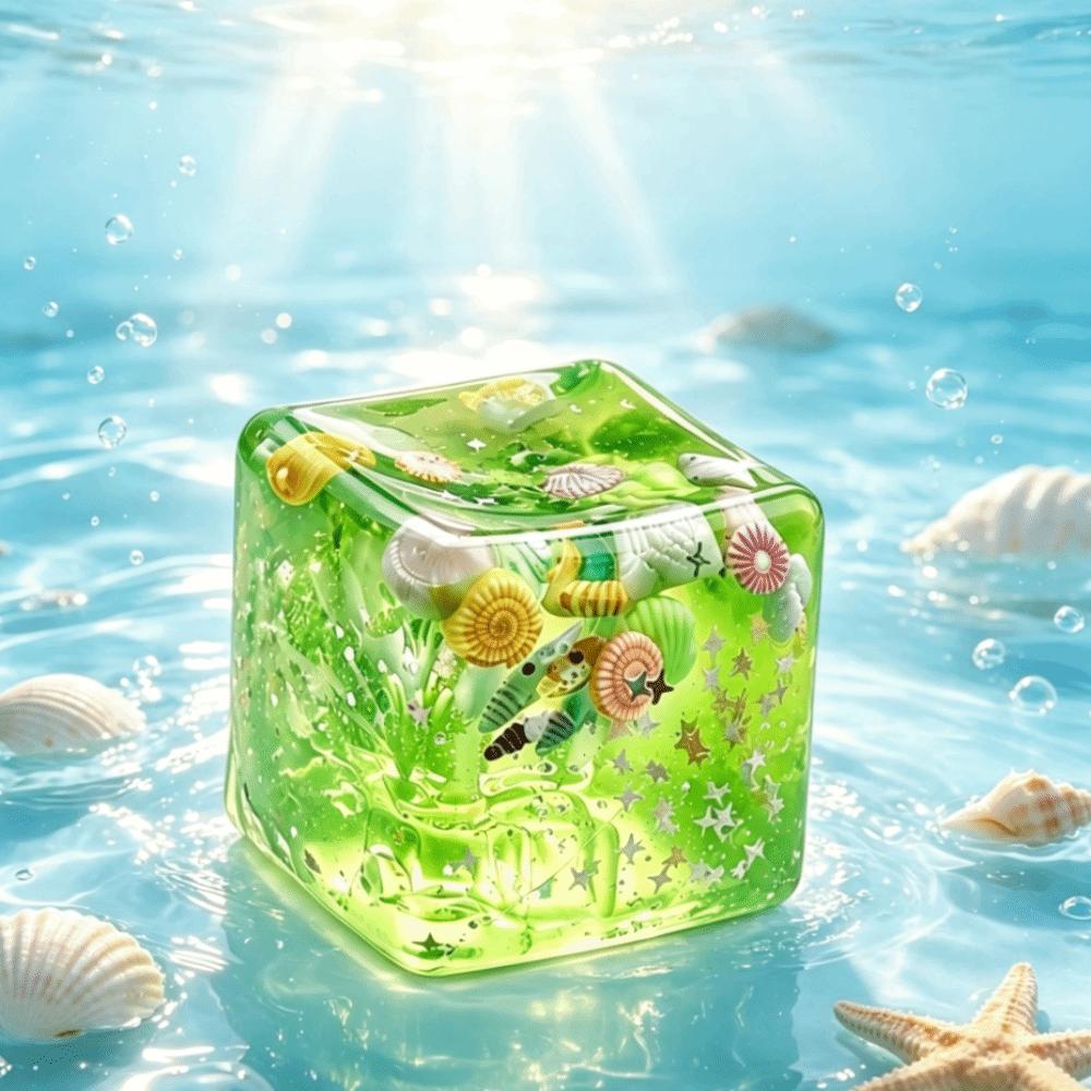 Super Soft Ocean Cube Squishy Toys Slow Rebound Ocean Cube Fidget Toy Christmas Gift