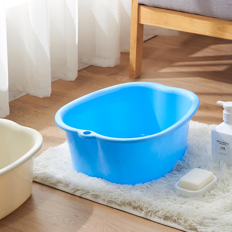 Thickened Apple-Shaped Plastic Foot Spa Basin for Massage and Soaking